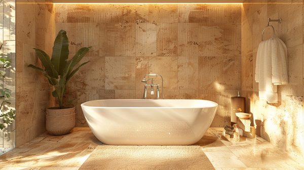 Transformez votre salle de bain avec le travertin